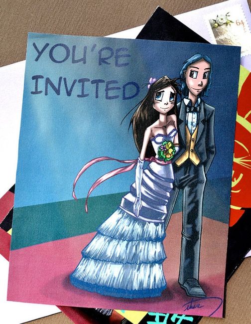 Invitaciones de boda tipo anime!