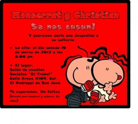 Invitacion despedida de solteros mixta