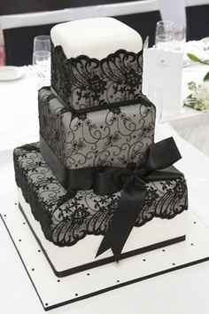 Pastel en negro para boda!