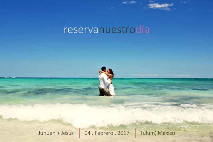 Save the date en la playa - 1