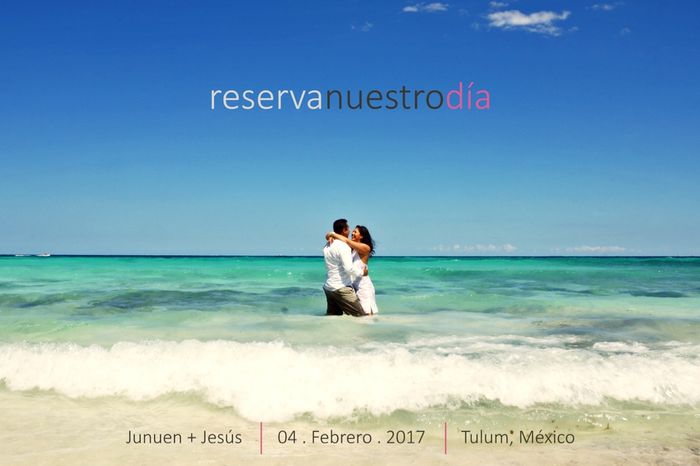 Save the date en la playa - 1