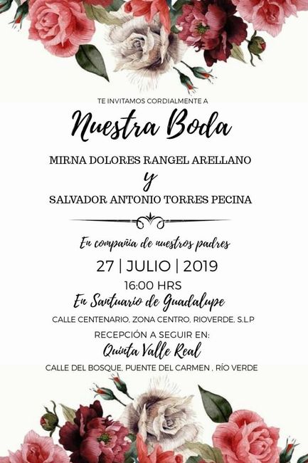 El diseño para la invitación