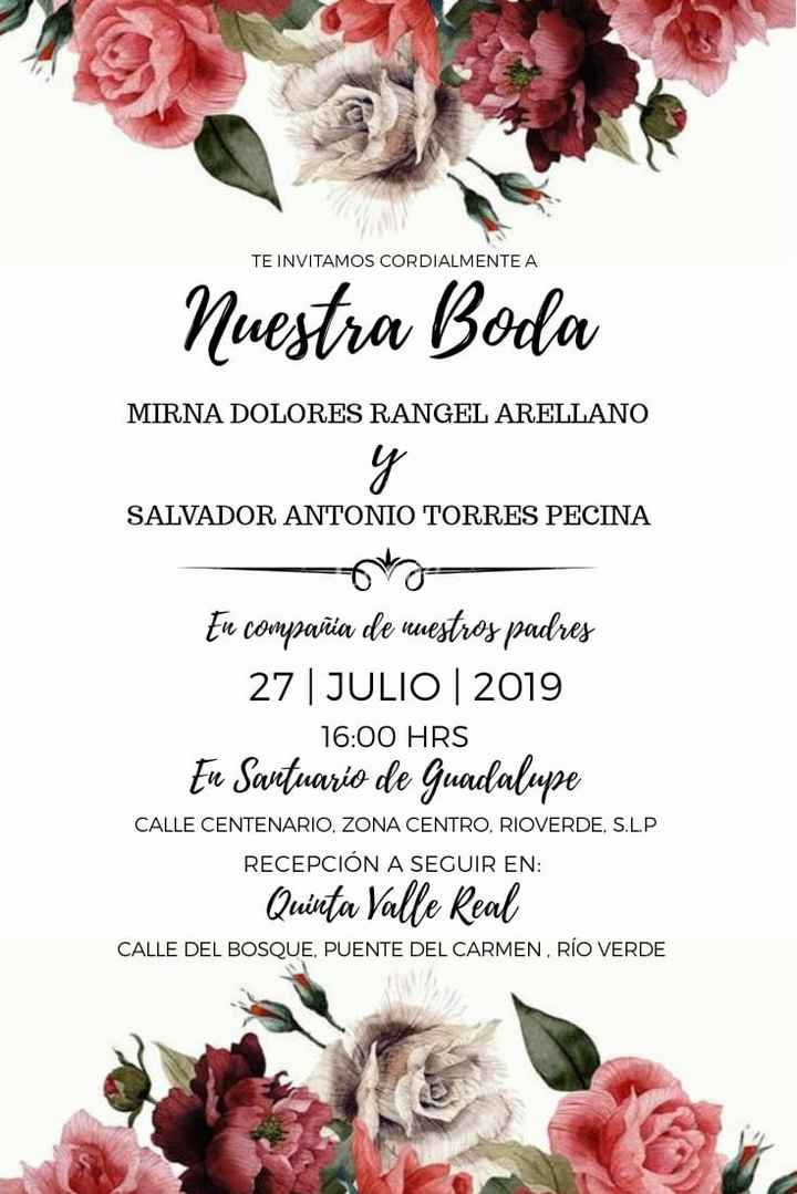 El diseño para la invitación