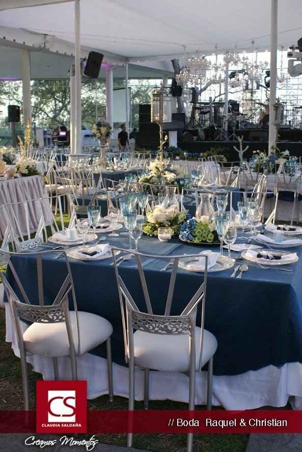 Decoración azul-plata - 2