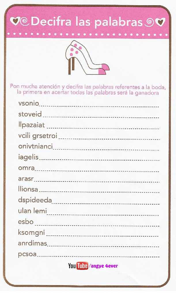 Juegos para despedida de soltera - 15