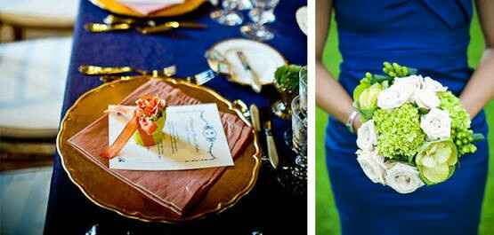 "combinaciones de colores en azul rey y perla" - 12