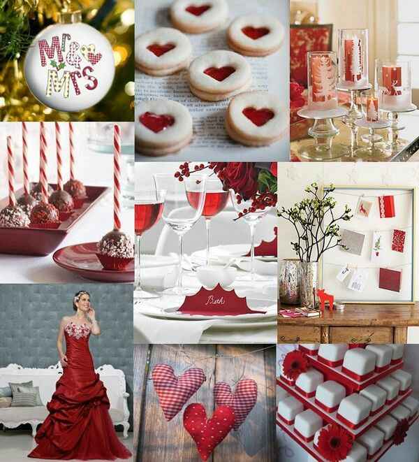 Combinación de colores beige y rojo - 30