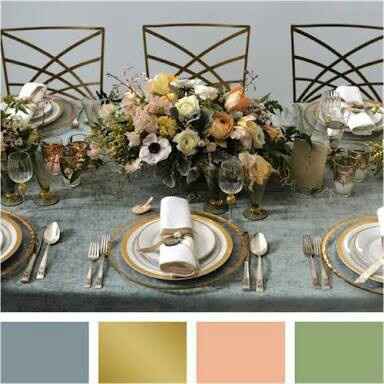Combinaciones de colores en gris y durazno - 47