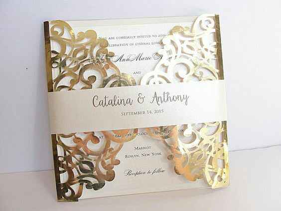 Combinaciones de colores en blanco y dorado - 58