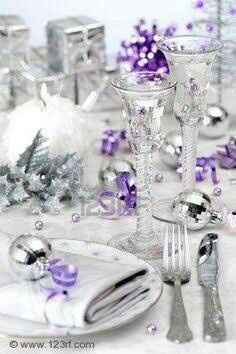 Combinación de colores...morado y plata - 21