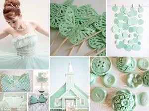 Blanco y menta