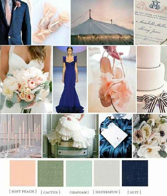 Combinaciones de colores en rosa palo y azul - 11