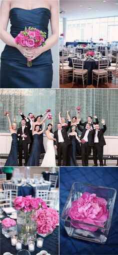 Combinaciones de colores en rosa palo y azul - 34