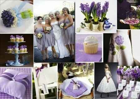 Combinación de colores en lila y blanco. - 12