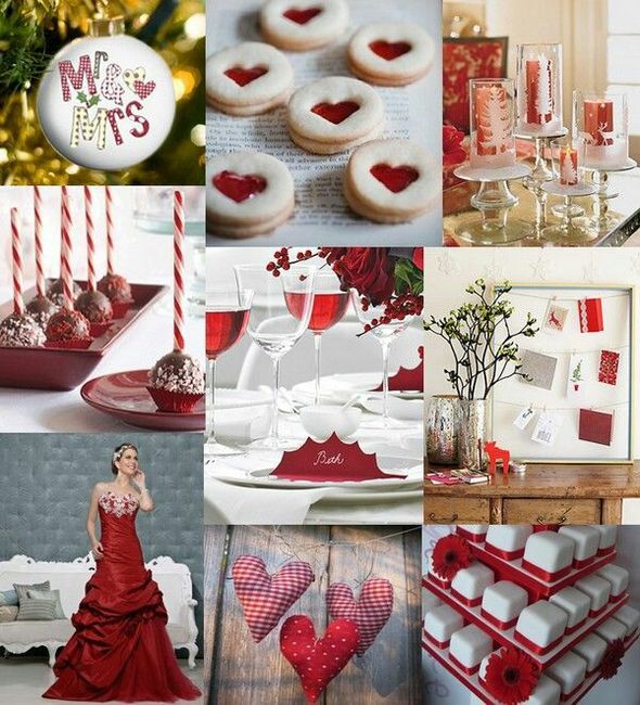 Combinación de colores beige y rojo - 30