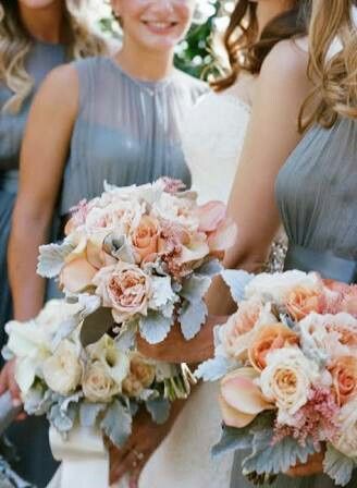 Combinaciones de colores en gris y durazno - 1