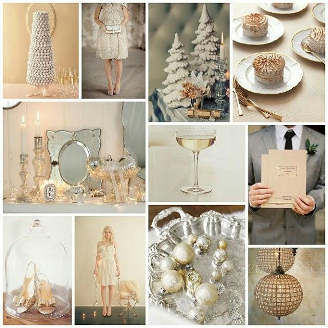 Combinaciones de colores en blanco y dorado - 7