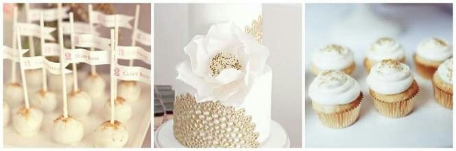 Combinaciones de colores en blanco y dorado - 48