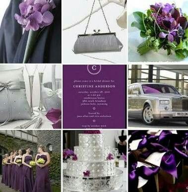Combinación de colores...morado y plata - 14