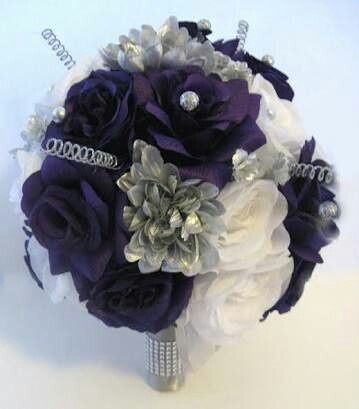 Combinación de colores...morado y plata - 25