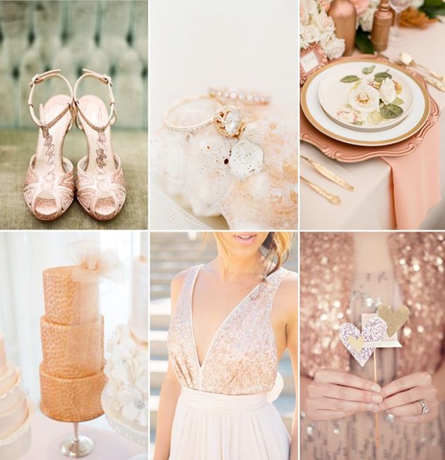 Combinación oro y rosa oro