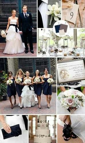 Combinaciones de colores en azul navy y nude - 1