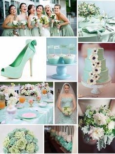 Blanco y menta
