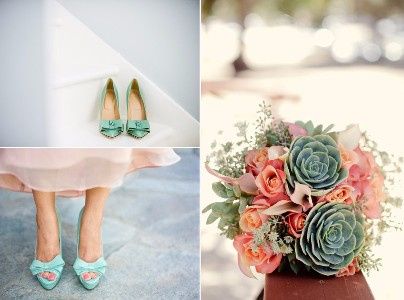 Blanco y menta