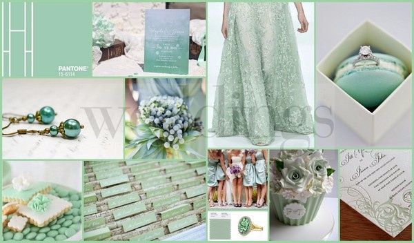 Blanco y menta