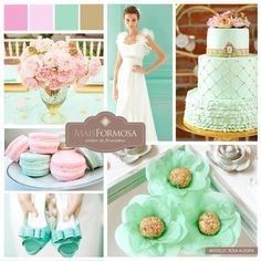 Blanco y menta