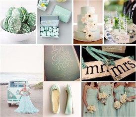 Blanco y menta