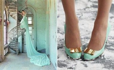 Blanco y menta