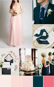 Combinaciones de colores en rosa palo y azul - 3