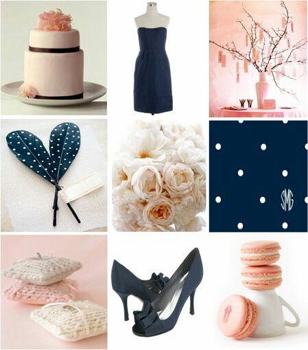 Combinaciones de colores en rosa palo y azul - 16