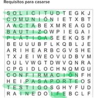 Sopa de letras: Requisitos para casarse - 1