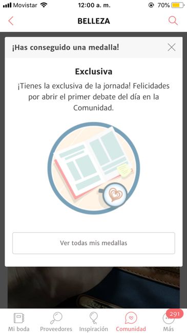 Yay! Medalla nueva 😍👍🏻👰🏼😵 - 1