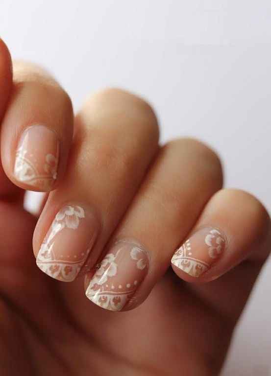 uñas con flores