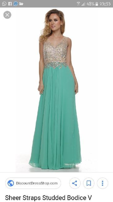 Vestido menta dama de honor - 1