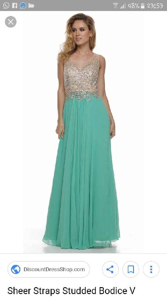 Vestido menta dama de honor - 1