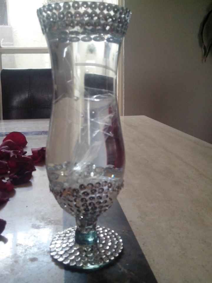 Mis centros de mesa y copas para los invitados diy - 4