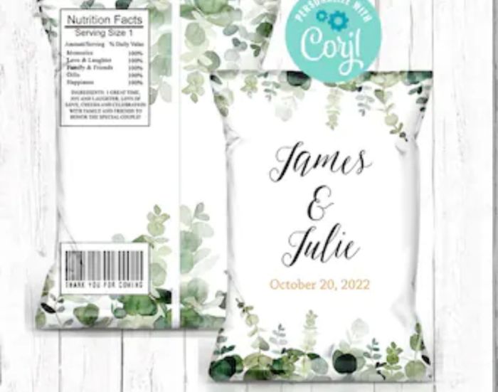 Consejos para souvenir bolsa personalizada estilo envoltura de papas 1