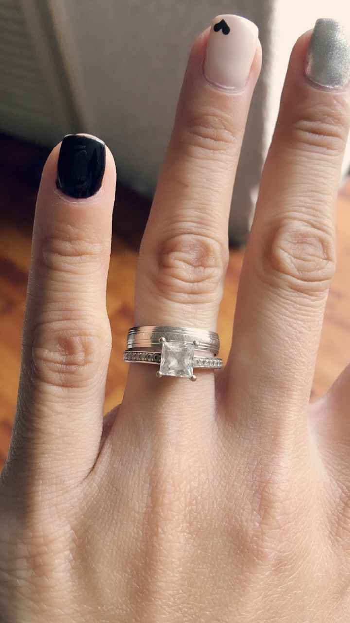 5 Anillos de compromiso corte princesa - 1