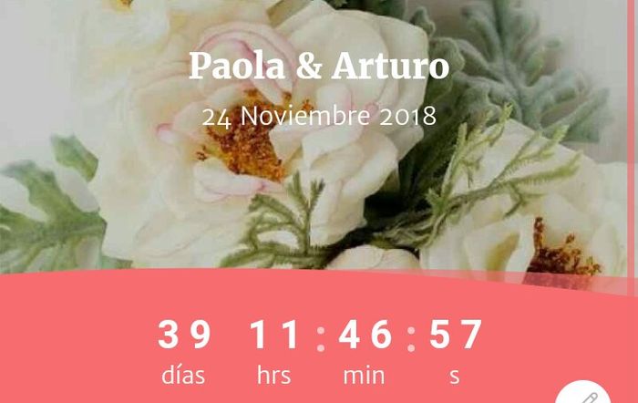 ¿cuánto falta para sus bodas? - 1