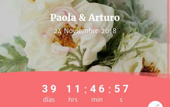 ¿cuánto falta para sus bodas? - 1