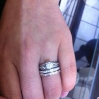 3. Argollas oro blanco y oro rosado 