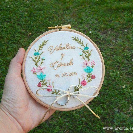  Porta anillos bordados!! - 2