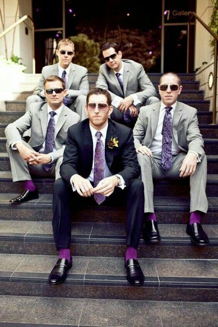  Corbatas para los novios en color morado 🕴 - 2