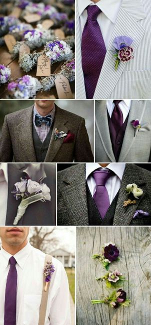  Corbatas para los novios en color morado 🕴 - 4