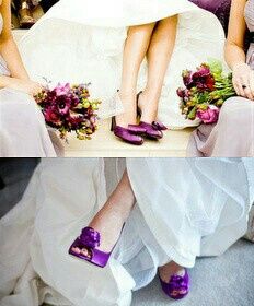 Zapatillas para novia en color morado 👡👠 2