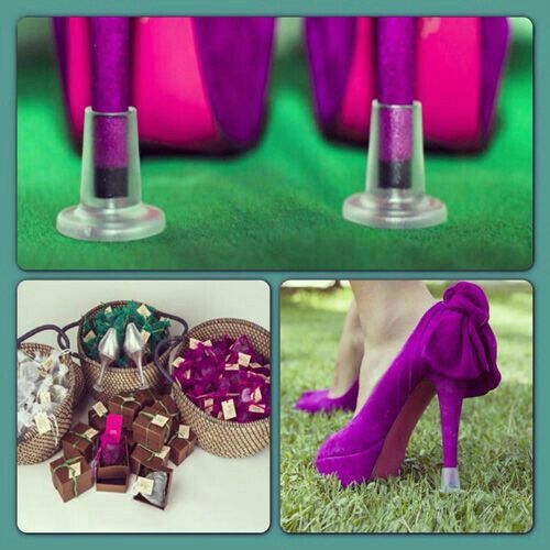 Zapatillas para novia en color morado 👡👠 3